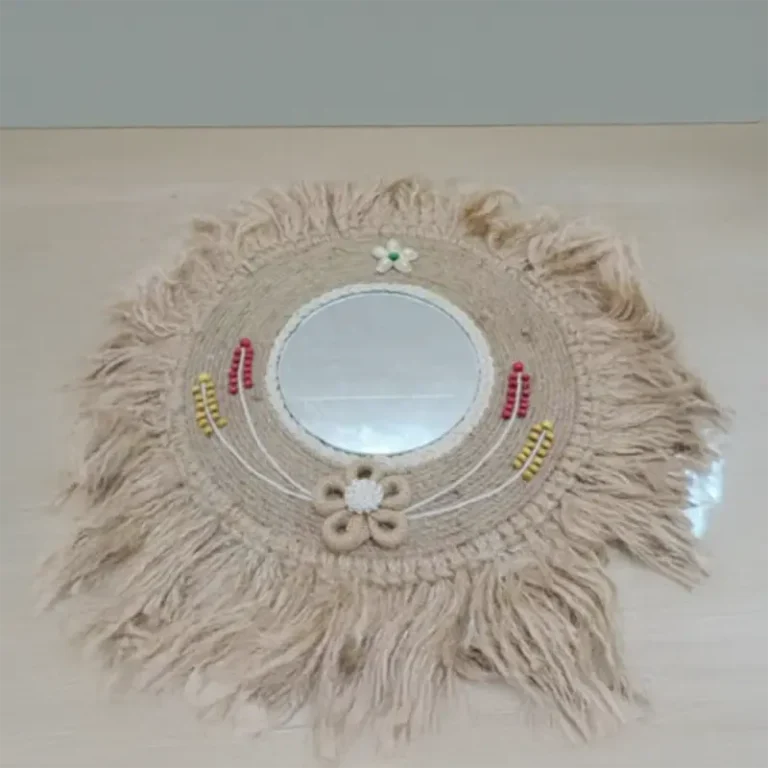 Handcrafted Jute Mirror – Eco-Friendly