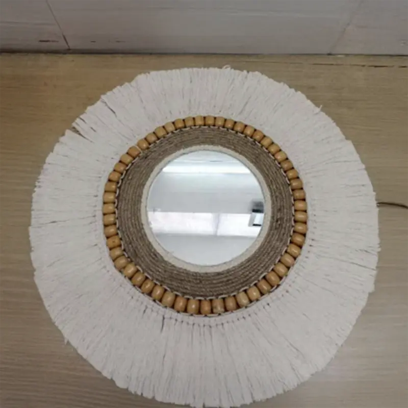 Handcrafted Jute Wall Mirror – Eco-Friendly Round Décor